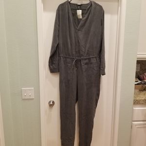 H&M Faux Suede Jumpsuit NWT